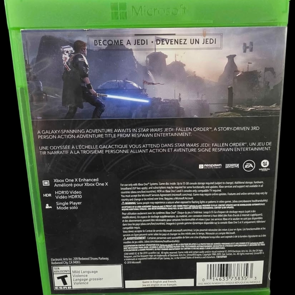 Microsoft Xbox One Star Wars Jedi Fallen Order Game. Used Well Maintained - Picture 3 of 3